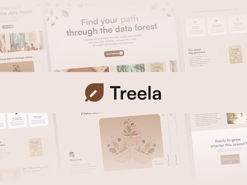 Cover image for Treela | Data-Focused Landing Page