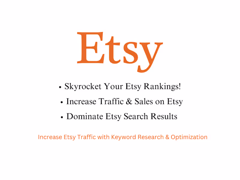 Cover image for I will rank your Etsy product on the first page