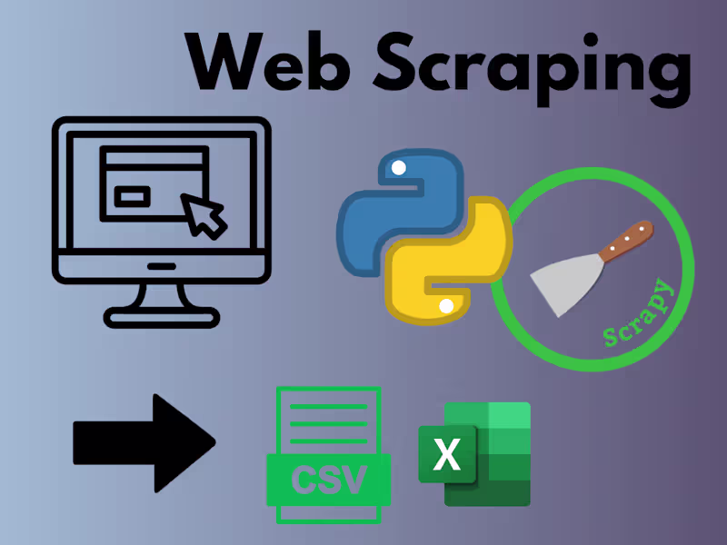 Cover image for I will collect data in CSV, Excel etc using python web scraping 