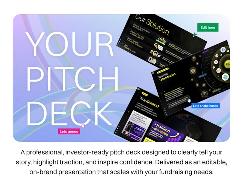Cover image for ⚡️ Investor Pitch Deck Design