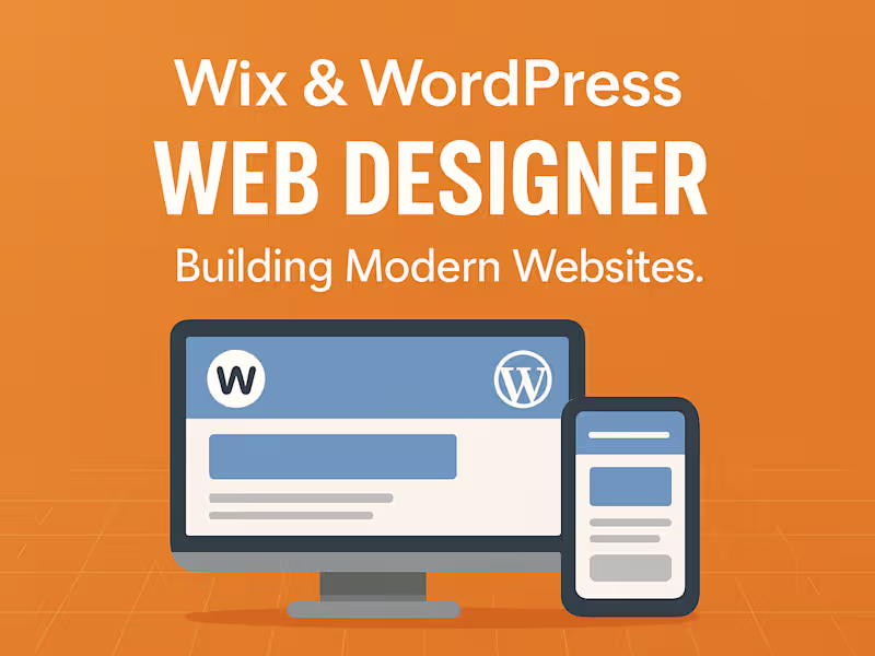 Cover image for I design modern, responsive Wix & WordPress websites