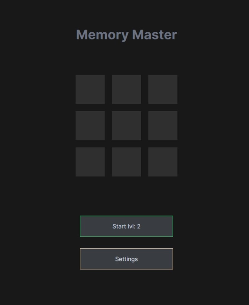 Cover image for Memory Master Game