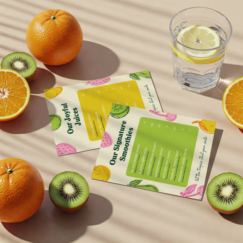 Cover image for Juicy joy is a playful juice bar that makes sipping smoothie...