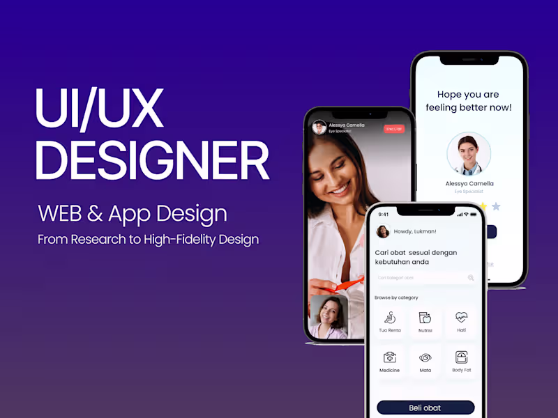 Cover image for UI/UX Designer – From Wireframe to High-Fidelity Prototype