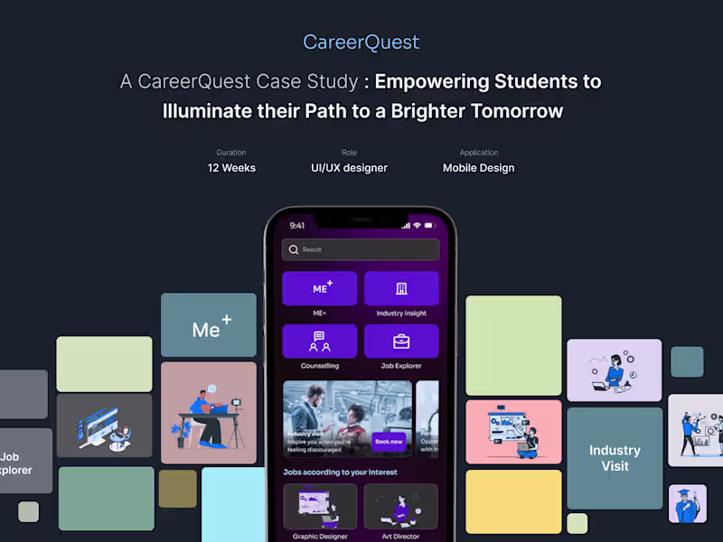 Cover image for CareerQuest: A Career Guidance App (UI/UX Case Study)