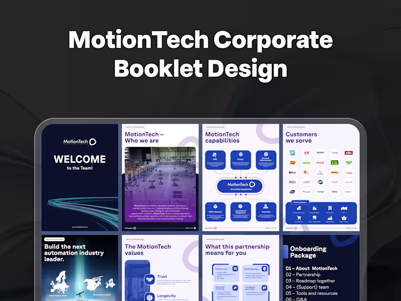 Cover image for MotionTech Corporate Booklet Design