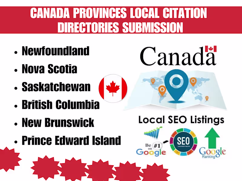 Cover image for CANADA PROVINCES SEO LOCAL CITATION AND DIRECTORIES SUBMISSION