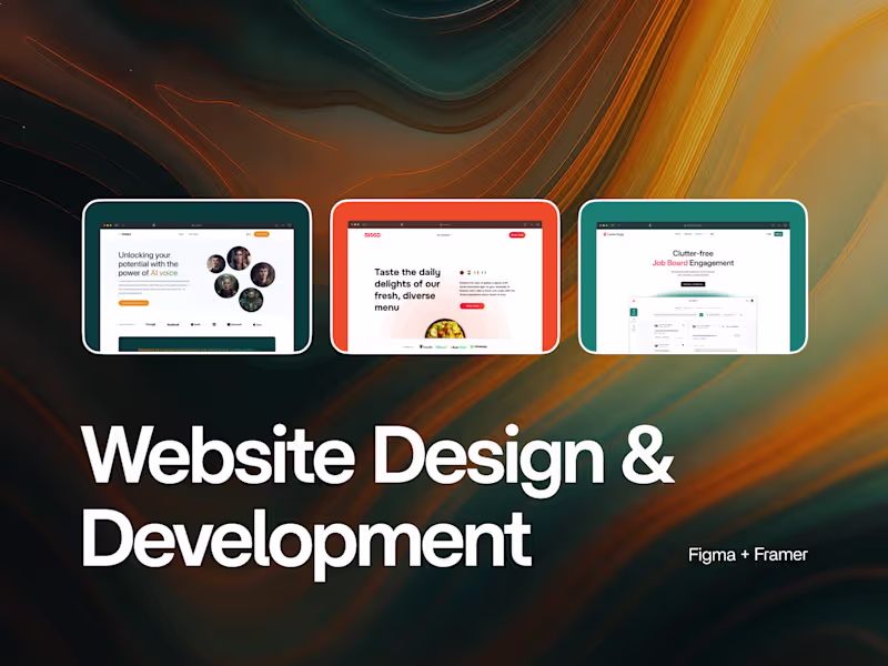 Cover image for Website Design & Development