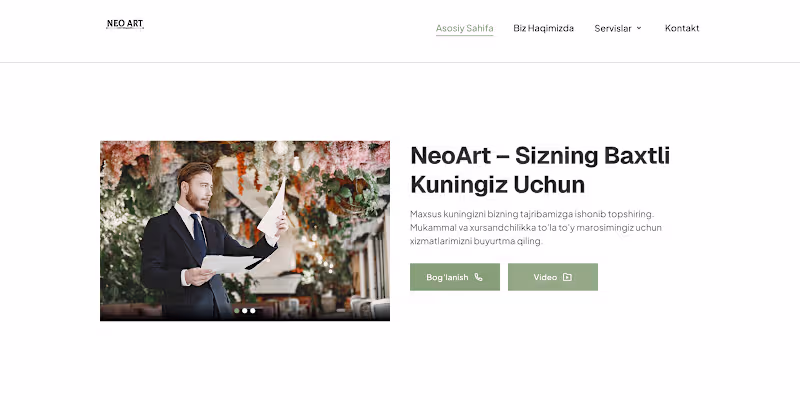 Cover image for Neoart Wedding Website Design