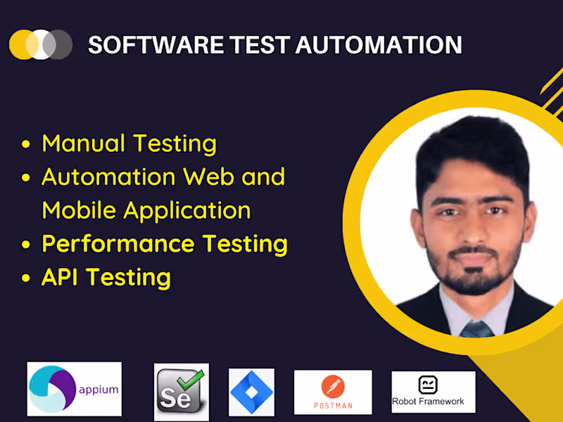 Cover image for I will do manual and automation testing for your web and mobile