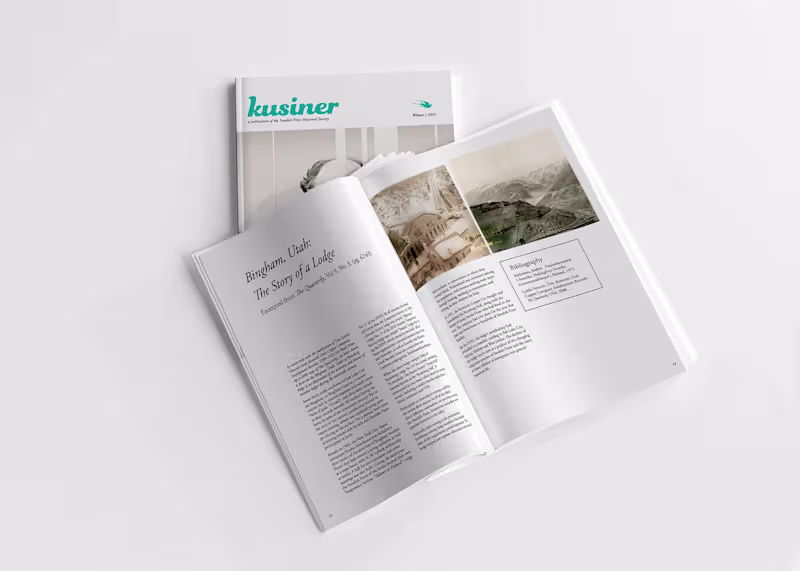 Cover image for Kusiner Magazine Design for Swedish Finn Historical Society