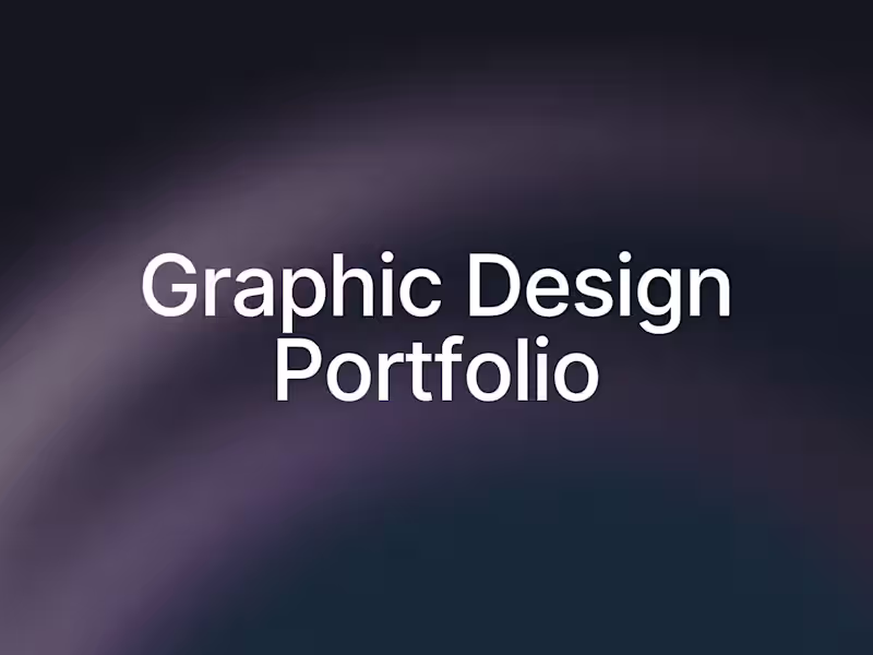 Cover image for Graphic Design Portfolio