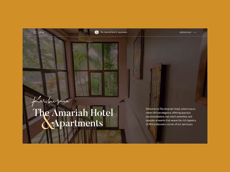 Cover image for The Amariah Hotel Website