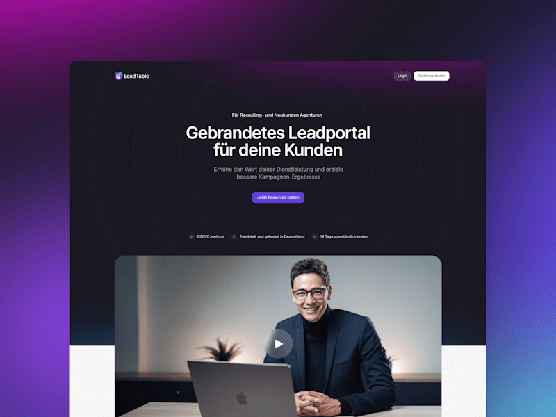 Cover image for LeadTable Landing Page