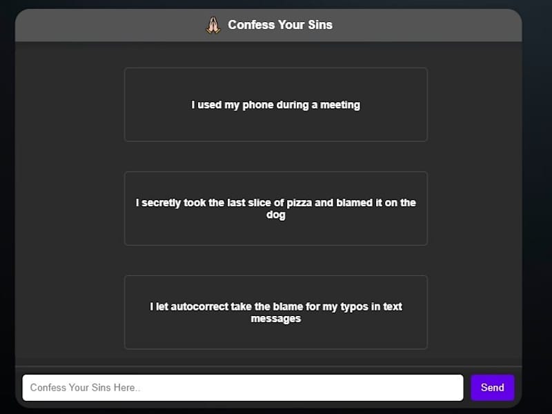 Cover image for Sin Confession App