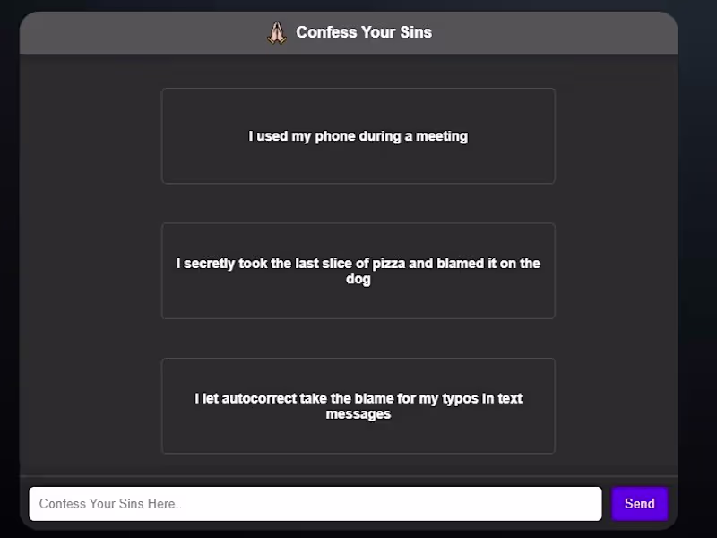 Cover image for Sin Confession App