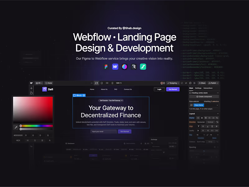 Cover image for Webflow - Landing Page Design & Development