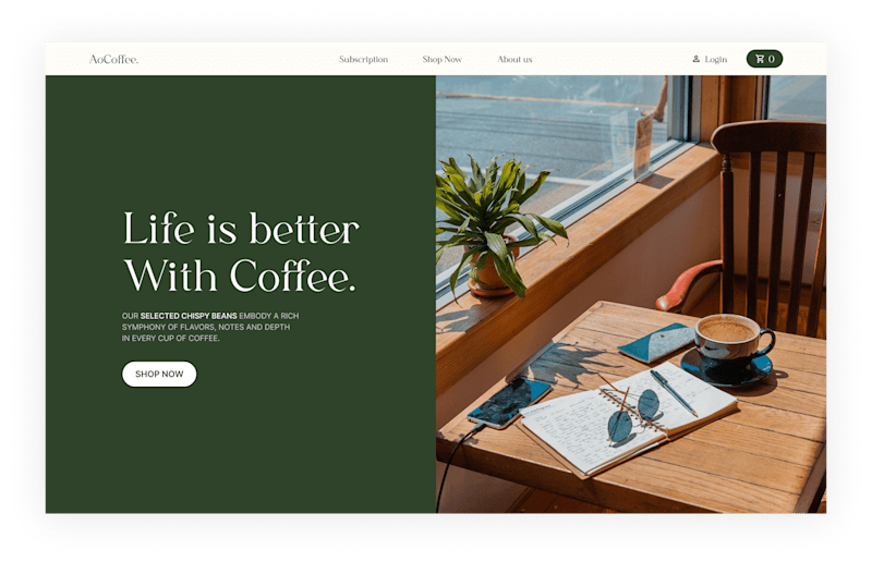 Cover image for Web Design | AoCoffee