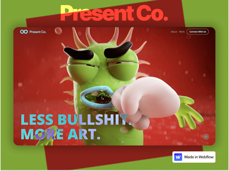 Cover image for Webflow Development for Present Co., a Creative Studio