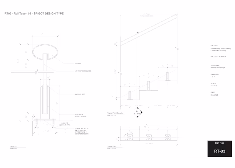 Cover image for Successfully submitted the railing shop drawing package. Com...