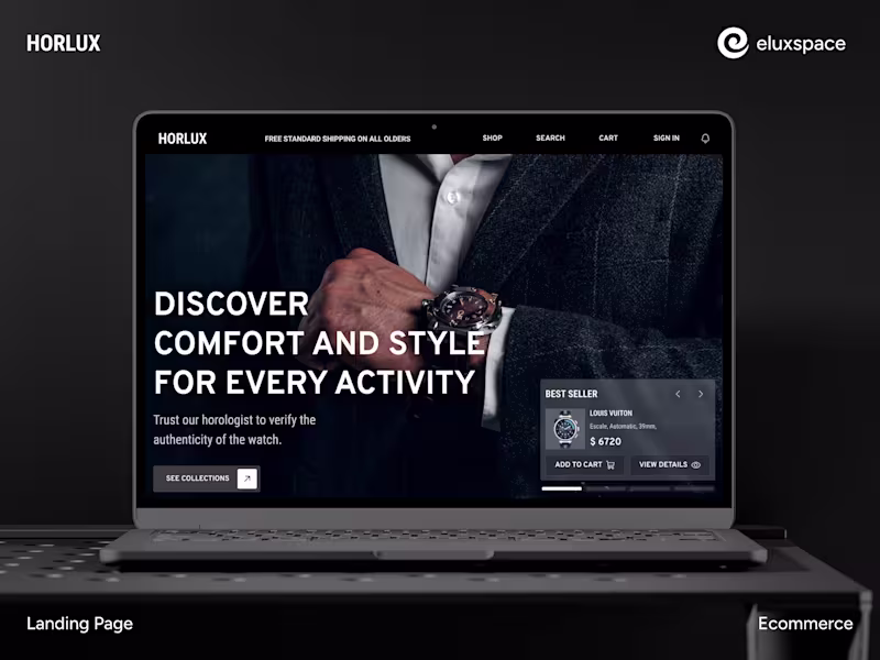 Cover image for Luxury Watch eCommerce Landing Page Design & Framer Build