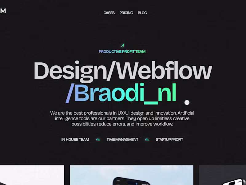 Cover image for 📌 One-page innovation visual web design in 3 days on webflow 📌