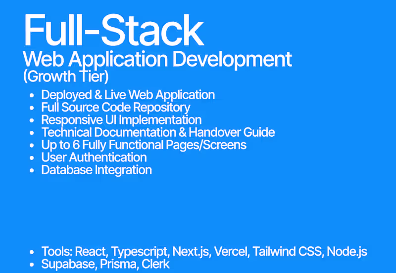 Cover image for 🔸 Growth Tier - Full-Stack Web Application Development