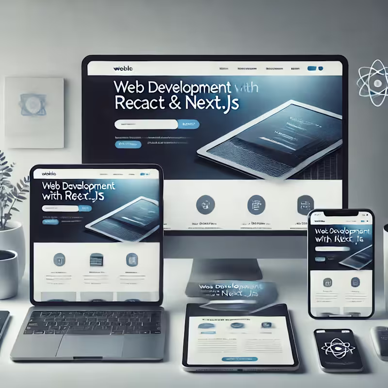 Cover image for Web design and development using React.js and Next.js