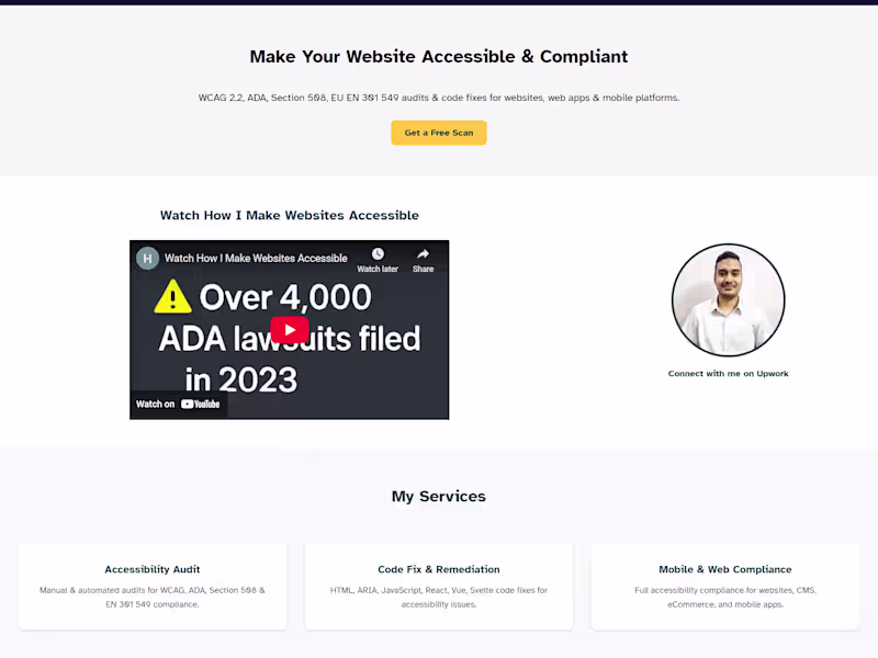 Cover image for Web Accessibility Expert | WCAG & ADA Compliance
