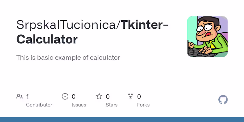 Cover image for SrpskaITucionica/Tkinter-Calculator