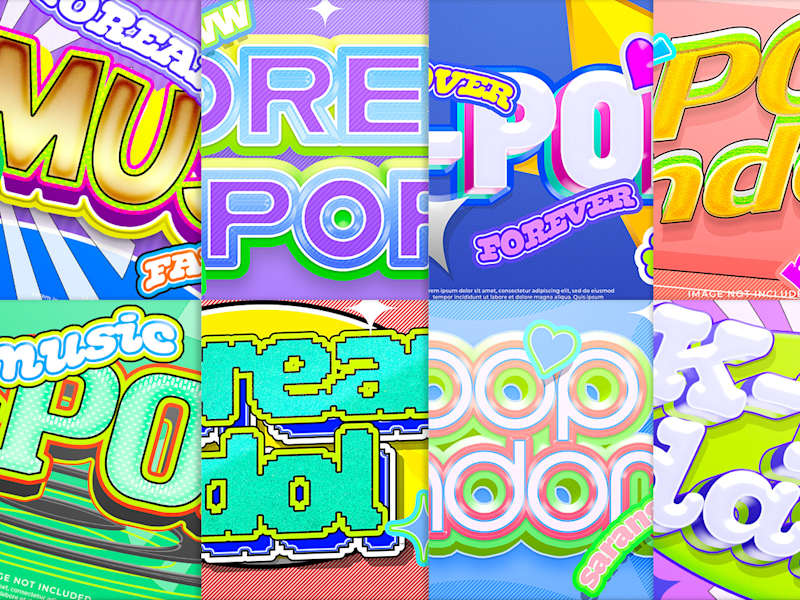 Cover image for K-Pop Music Y2k Editable Text Effects