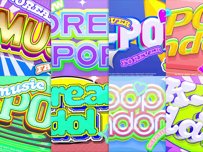 Cover image for K-Pop Music Y2k Editable Text Effects