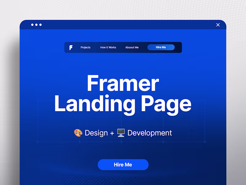 Cover image for Framer Landing Page (Design + Development)