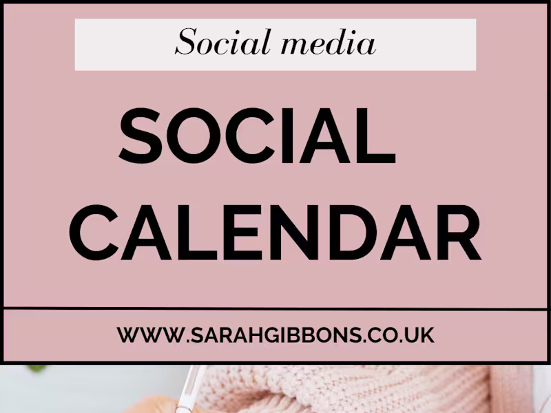 Cover image for Social media calendar