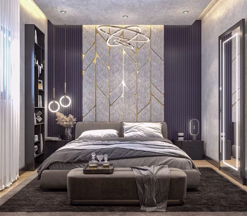 Cover image for Bedroom with dressing :: Behance