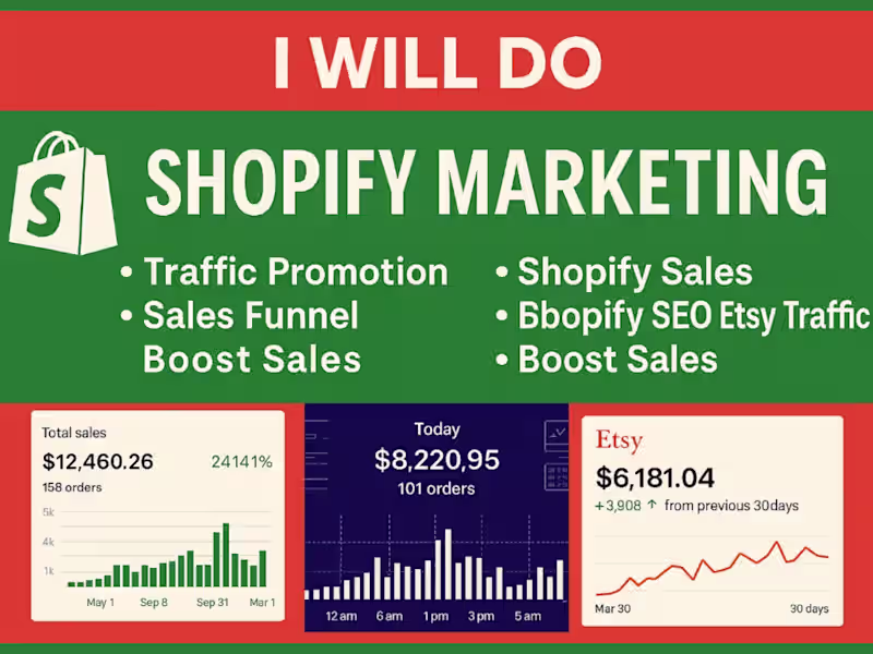 Cover image for boost your etsy ebay or shopify sales expert marketing promotion