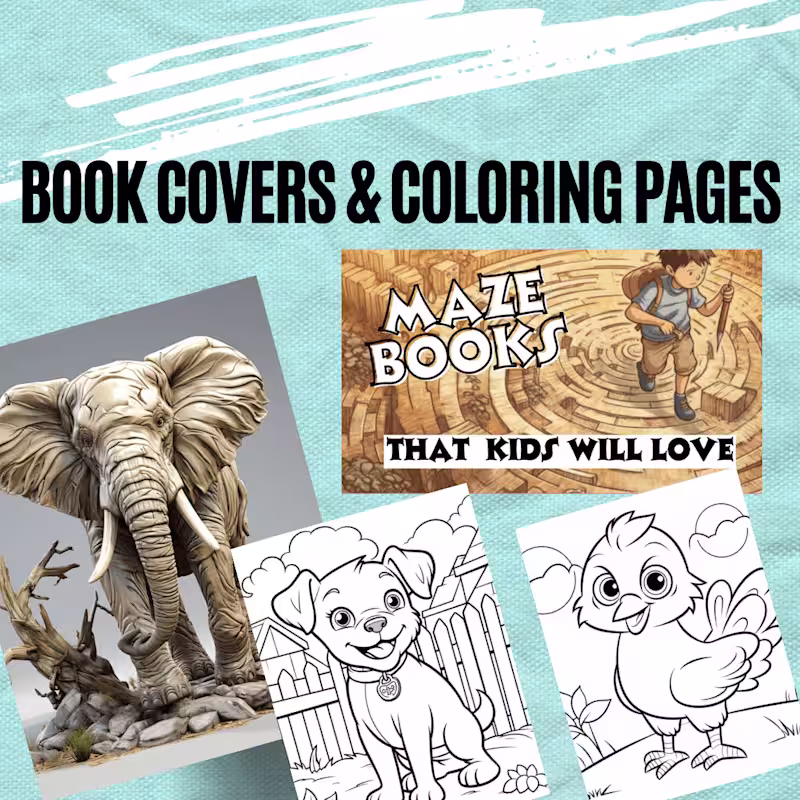 Cover image for Book Cover & Coloring Books