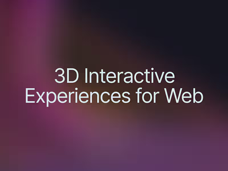 Cover image for 3D Web Design & Integration