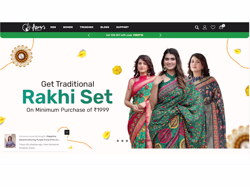 Cover image for Shopify store with a sleek, modern design.