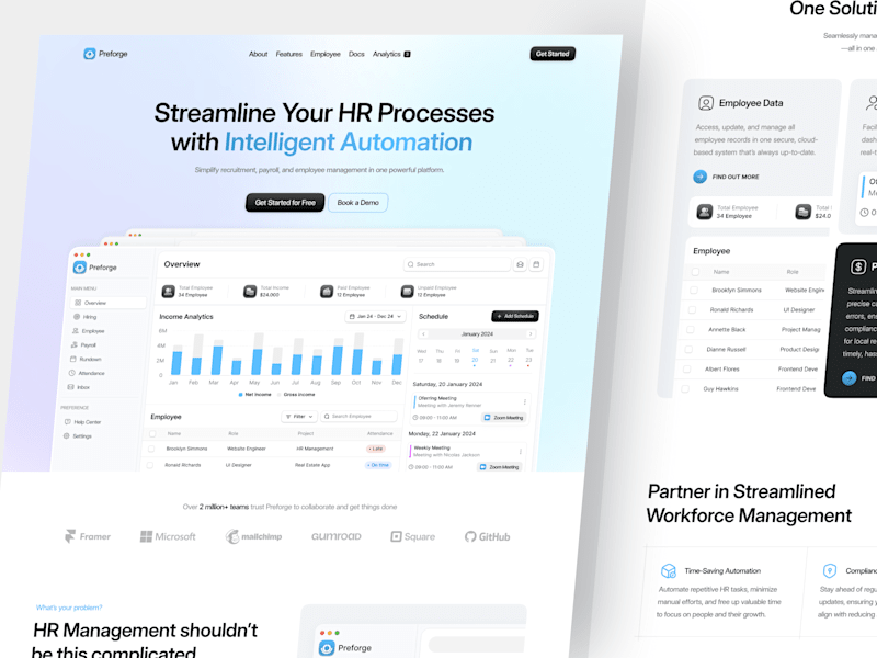 Cover image for Preforge - Human Resource ⏐ Landing Page