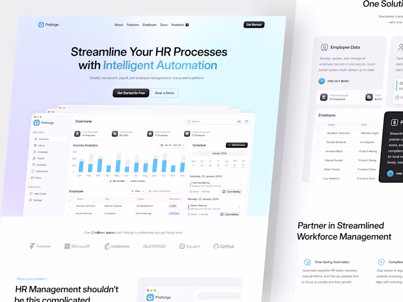 Cover image for Preforge - Human Resource ⏐ Landing Page