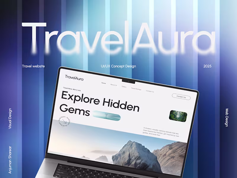 Cover image for TravelAura Website Design Concept