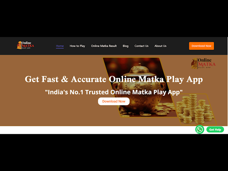 Cover image for Landing Page for Online Matka Play App (WordPress)