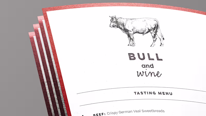 Cover image for Bull and Wine / Print Design