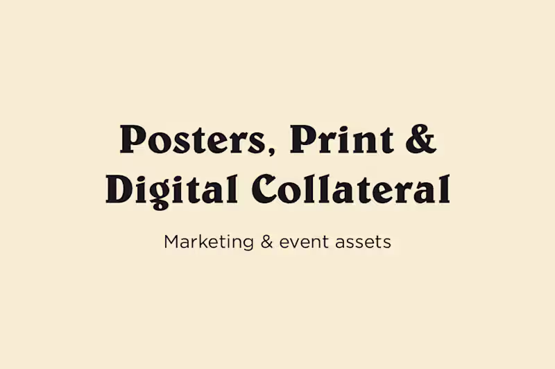 Cover image for Posters, Print & Digital Collateral