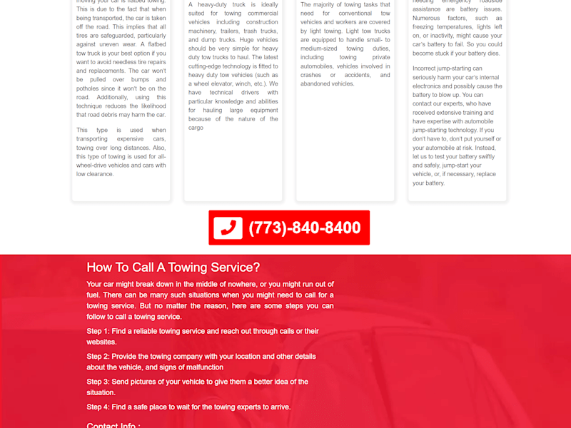 Cover image for Towing Chicago (872) 259-8365 Call us 24/7