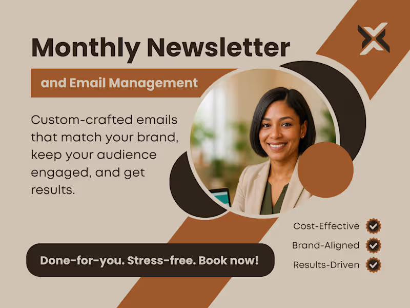 Cover image for I will create and manage your monthly newsletter and emails