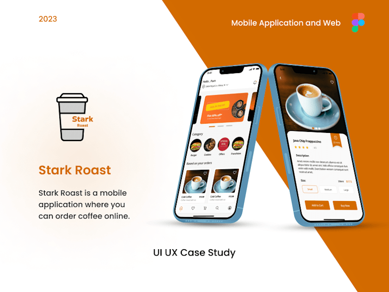 Cover image for Stark Roast | UI UX Case Study | IOS on Behance
