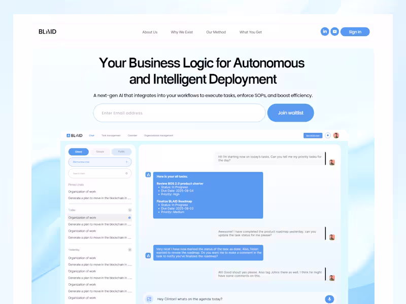 Cover image for BLADE – AI-Powered Group Chat & Task Management