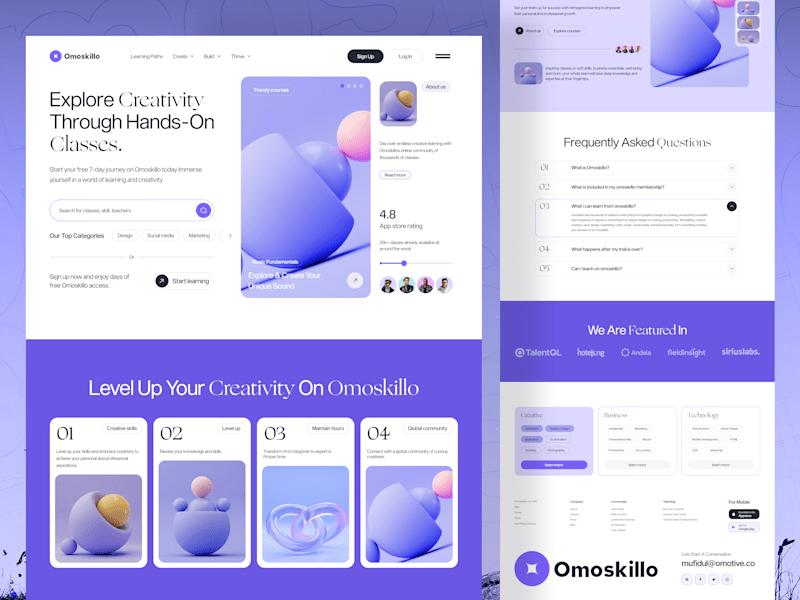 Cover image for Omoskillo - Website & Platform design